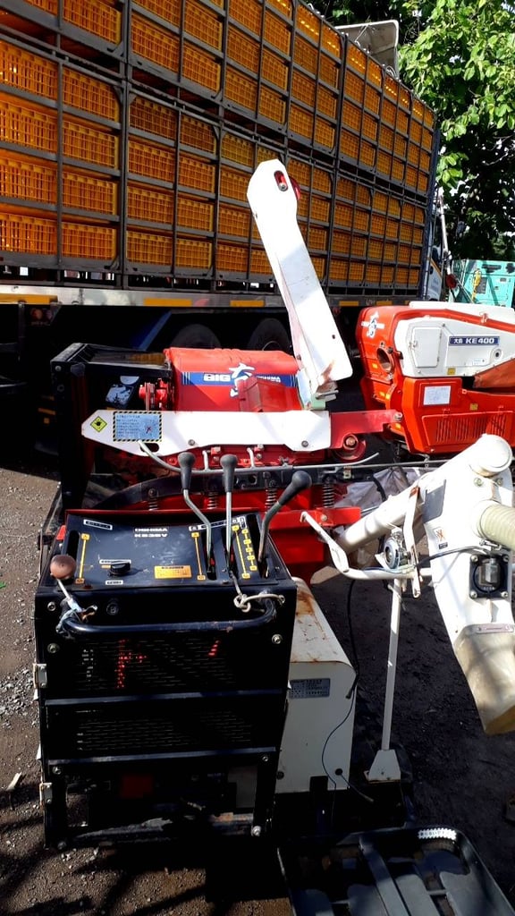 เครื่องนวดข้าวรุ่น KE35V ยื่ห้อ OSHIMA เก่าเมืองนอก พร้อมใช้งาน