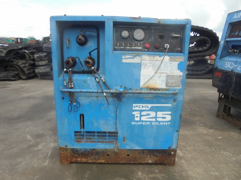 ปั้มลม AIRMAN PDS125S เครื่อง 3 สูบ 7 บาร์ เก่าเมืองนอก สินค้ายังไม่เคยใช้งานใน