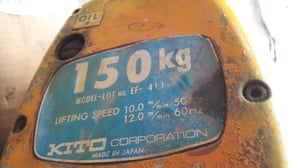 รอกสลิง SHINDAIWA, 2KITO, YASKAWA, RYOBI เก่าญี่ปุ่น ไฟญี่ปุ่นนะครับ