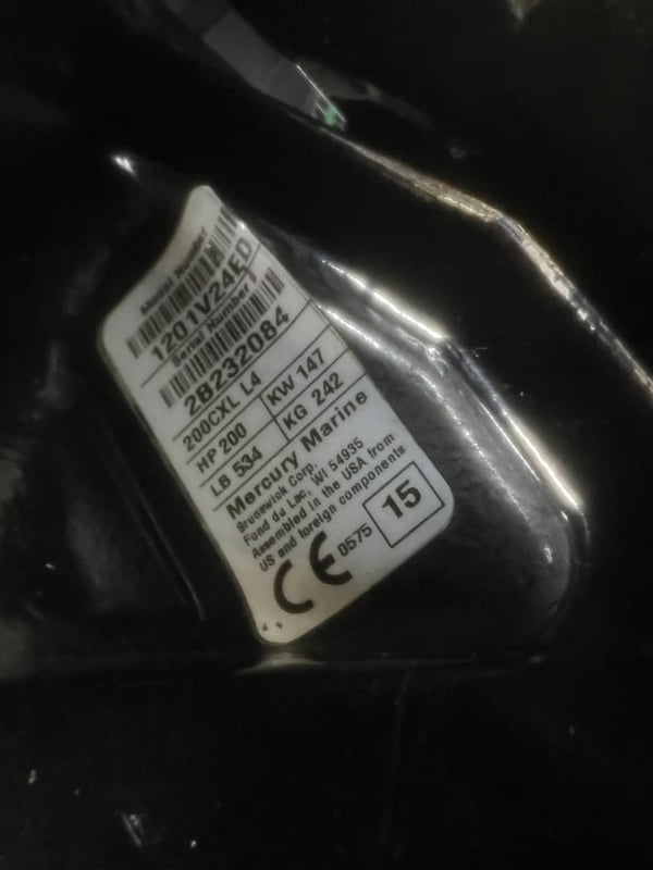 Mercury Verado 200hp ใหม่ ป้ายแดง เก่าเก็บ