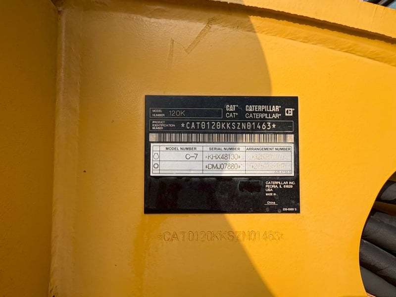 รถเกรด CAT 120K 7,790ชม. ปี 65 พร้อมใช้งานมีเล่มทะเบียน