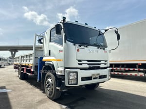ISUZU FTR 240แรงม้า รถบรรทุก 6ล้อ กระบะเหล็กติดเครน ปี2019