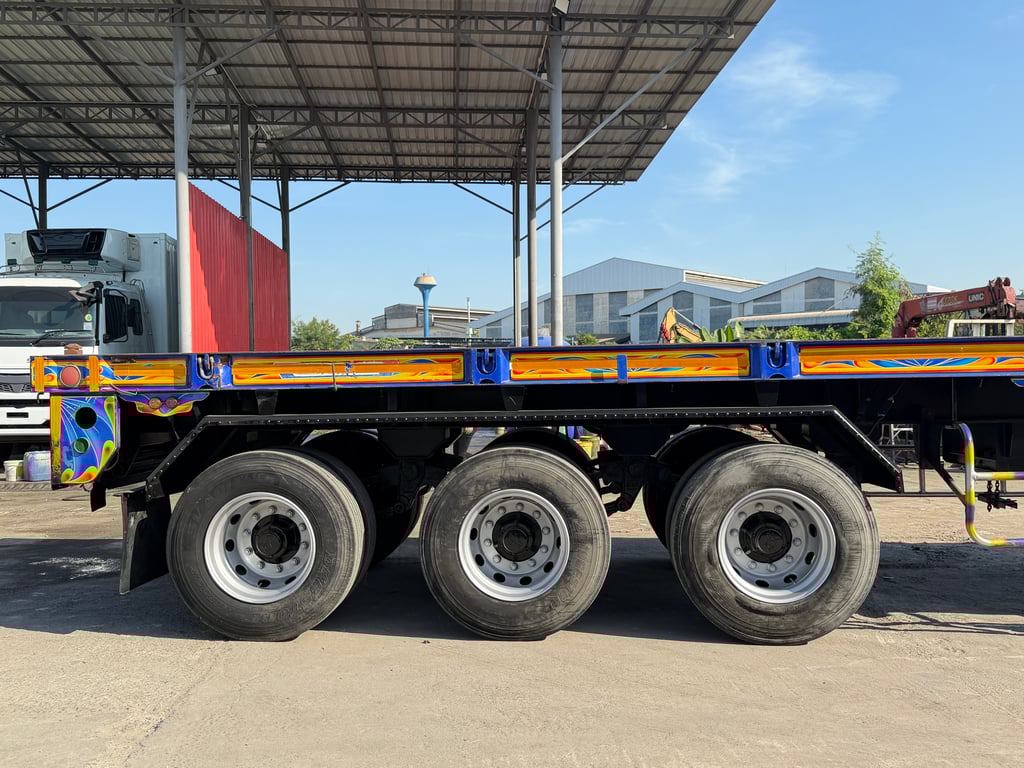 หางพื้นเรียบ 3เพลา ปี61 อู่STเทเลอร์ พร้อมใช้งาน