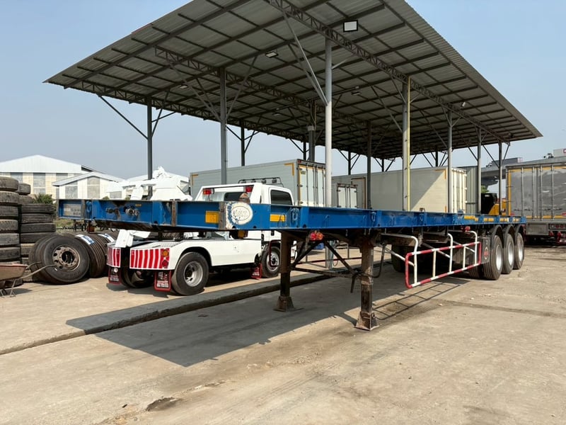 หางพื้นเรียบ 3 เพลา WAFA ปี 66 ยางดีหางสวย พร้อมใช้