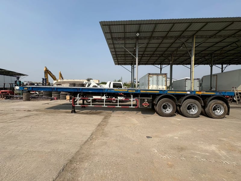 หางพื้นเรียบ 3 เพลา WAFA ปี 66 ยางดีหางสวย พร้อมใช้