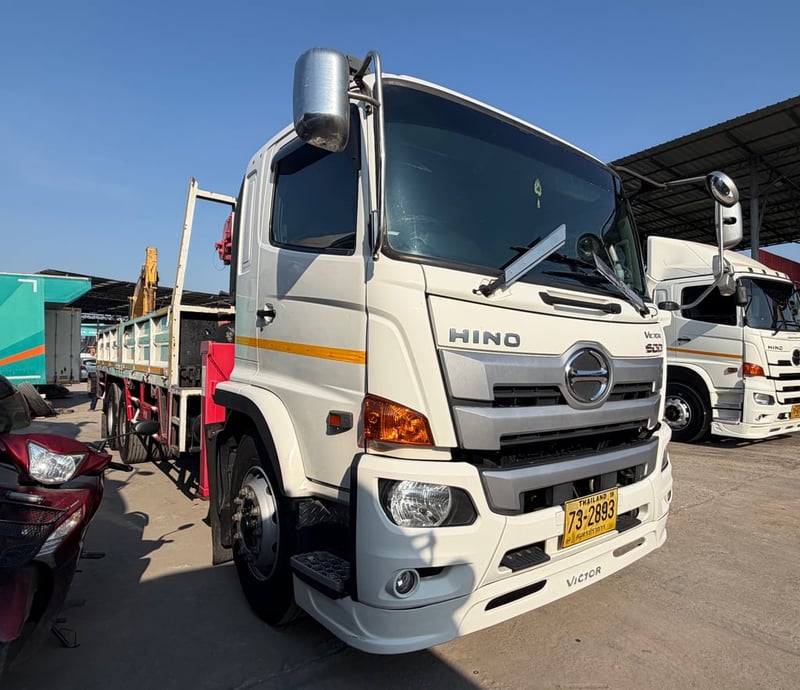 10ล้อติดเครน HINO FL 260แรงปี2563เครนยูนิค 5ตัน พร้อมใช้งาน