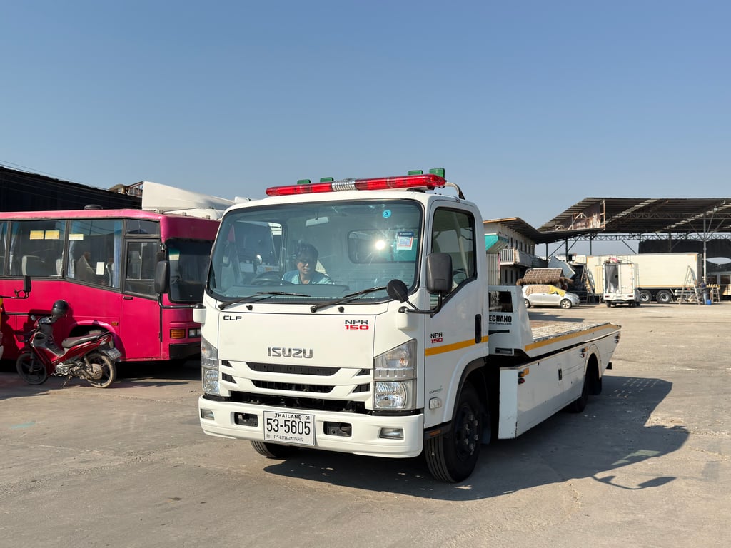 รถสไลด์ ISUZU NPR 150แรง ปี2563 สภาพดีมากพร้อมใช้