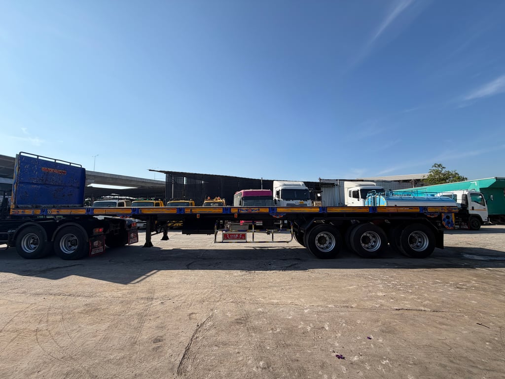 หางพื้นเรียบ 3เพลา ปี61 อู่STเทเลอร์ พร้อมใช้งาน