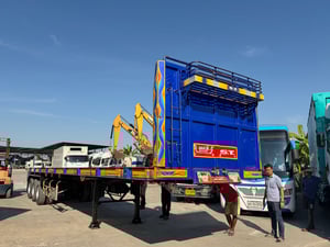 หางพื้นเรียบ 3เพลา ปี61 อู่STเทเลอร์ พร้อมใช้งาน