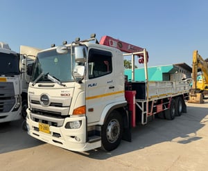10ล้อติดเครน HINO FL 260แรงปี2563เครนยูนิค 5ตัน พร้อมใช้งาน