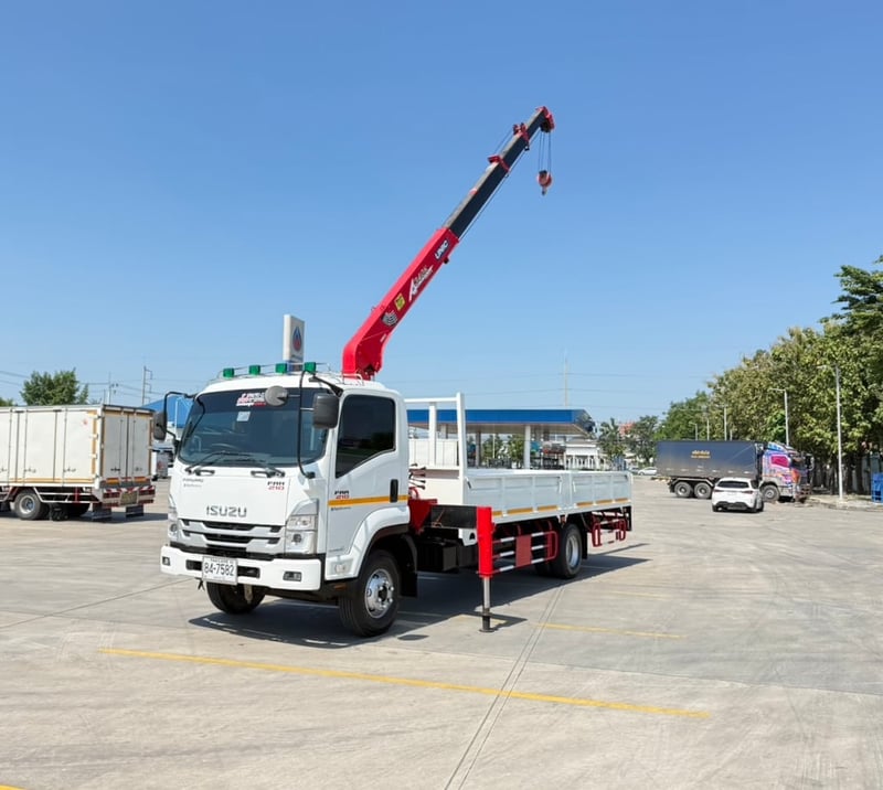 ISUZU FRR 210แรงม้า รถบรรทุก 6ล้อ กระบะเหล็กติดเครน ปี2022 เลขไมล์ 76,506 กม. ISUZU FRR 210แรงม้า รถบรรทุก 6ล้อ กระบะเหล็กติดเครน ปี2022 เลขไมล์ 76,506 กม.
