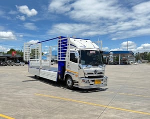 HINO FC 210 เเรง กะบะเหล็กเปิดข้างได้รอบยาวใน 6.50 เมตร กว้างใน 2.35 สูงใน 2.33 เมตร จดทะเบียนปี 2566 ราคา 1,190,000 บาท