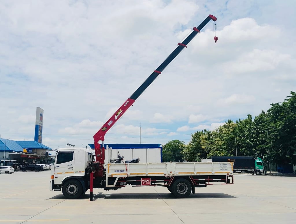 HINO FG8J 240 ติดเครน UNIC 5 ตัน 5 ปลอก กะบะยาว6.90 เมตร ไฟเดย์ไล้ตัวเเอล เลขไมล์ 22,938 กิโลเมตร จดทะเบียนพฤศจิกายน 2566 ราคา 2,160,000 บาท HINO FG8J 240 ติดเครน UNIC 5 ตัน 5 ปลอก กะบะยาว6.90 เมตร ไฟเดย์ไล้ตัวเเอล เลขไมล์ 22,938 กิโลเมตร จดทะเบียนพฤศจิกายน 2566 ราคา 2,160,000 บาท