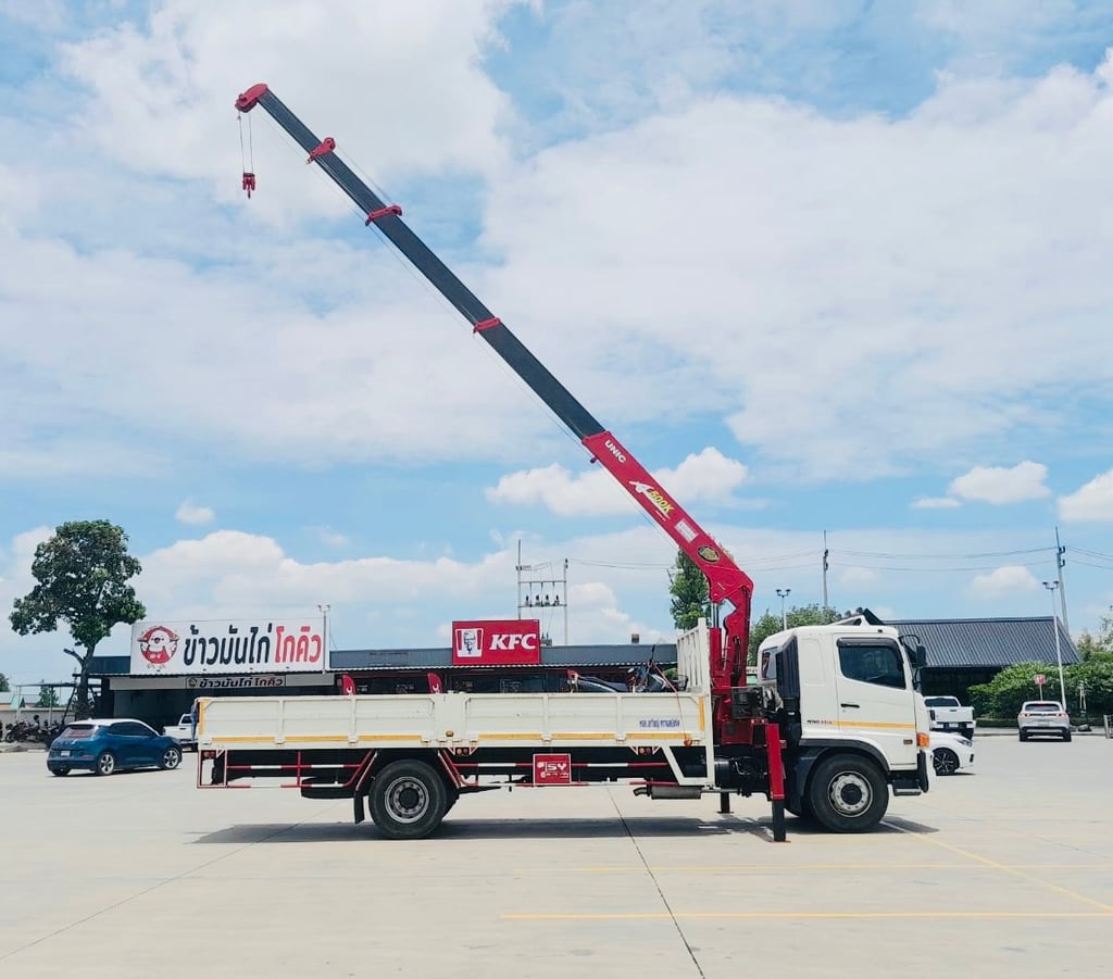 HINO FG8J 240 ติดเครน UNIC 5 ตัน 5 ปลอก กะบะยาว6.90 เมตร ไฟเดย์ไล้ตัวเเอล เลขไมล์ 22,938 กิโลเมตร จดทะเบียนพฤศจิกายน 2566 ราคา 2,160,000 บาท HINO FG8J 240 ติดเครน UNIC 5 ตัน 5 ปลอก กะบะยาว6.90 เมตร ไฟเดย์ไล้ตัวเเอล เลขไมล์ 22,938 กิโลเมตร จดทะเบียนพฤศจิกายน 2566 ราคา 2,160,000 บาท