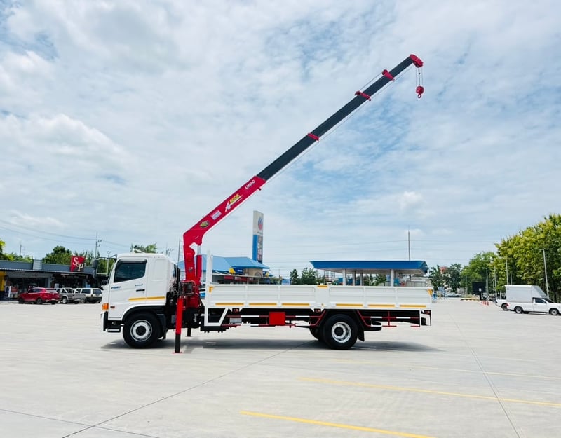 HINO FG 240เเรงม้า ติดเครน กะบะเหล็กติดเครน ปี2023 HINO FG 240เเรงม้า ติดเครน กะบะเหล็กติดเครน ปี2023