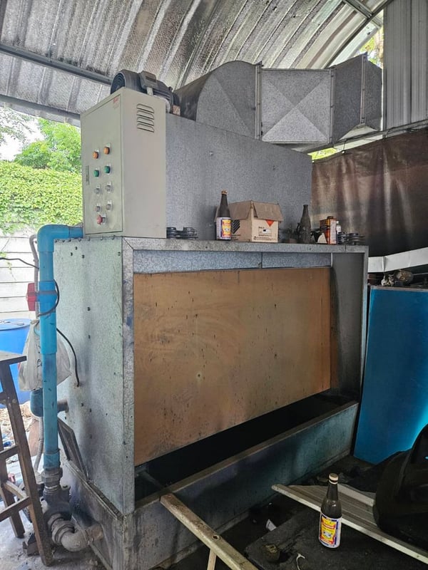 ตู้ดูดฝุ่นพ่นสีแบบม่านน้ำขนาดกว้าง 1 เมตร x ยาว 2 เมตร x สูง 2 .50เมตร