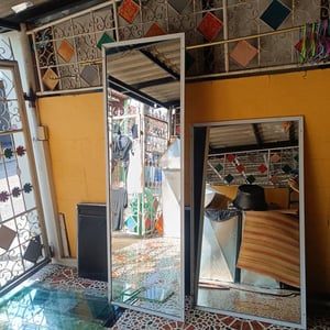 กระจกเงาบานเต็ม กรอบอลูมิเนียม กระจกเงาบานเต็ม กรอบอลูมิเนียม