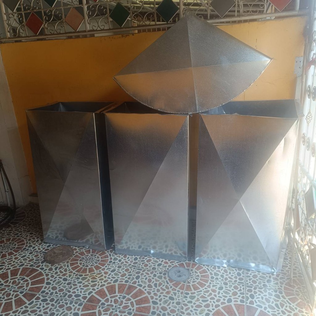 ปล่องดูดอากาศห้องพ่นสีขนาดกว้าง 60 ซม.x 60ซม.x สูง 1.16เมตร