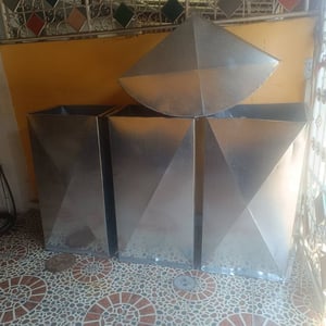 ปล่องดูดอากาศห้องพ่นสีขนาดกว้าง 60 ซม.x 60ซม.x สูง 1.16เมตร