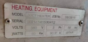 Duct Heater 60kW Stainless