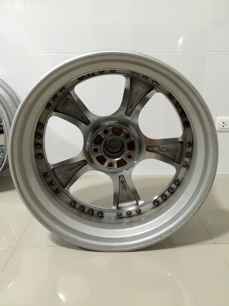 ขายล้อแม็กซ์แท้ W WORK LS105 โครเมี่ยมขอบ 20" หน้ากว้าง 8.5" หน้าหลัง OFF +18 ทั้ง 4 วง 5 รู P.C.D.114.3 MADE IN JAPAN สภาพสวย