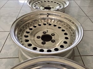 ขายล้อแม็กซ์ RAGUNA 2 ชิ้นลายหยดน้ำขอบ 16" นิ้วล้อหน้า F7.5 นิ้วออฟ +35 ล้อหลัง R8 นิ้วออฟ +4 ขนาดรู 5X114.3 ญี่ปุ่นแท้