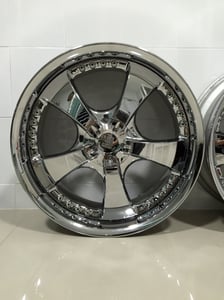 ขายล้อแม็กซ์แท้ W WORK LS105 โครเมี่ยมขอบ 20" หน้ากว้าง 8.5" หน้าหลัง OFF +18 ทั้ง 4 วง 5 รู P.C.D.114.3 MADE IN JAPAN สภาพสวย