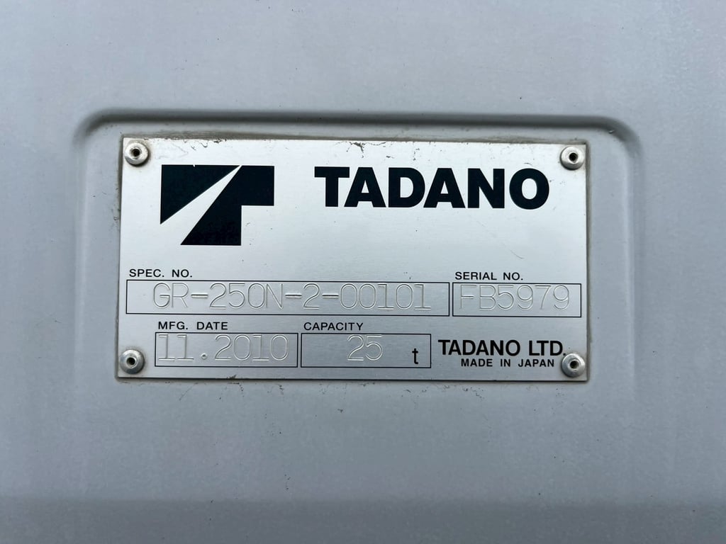รถเครนญี่ปุ่น TADANO GR250-N2 รถเครนญี่ปุ่น TADANO GR250-N2