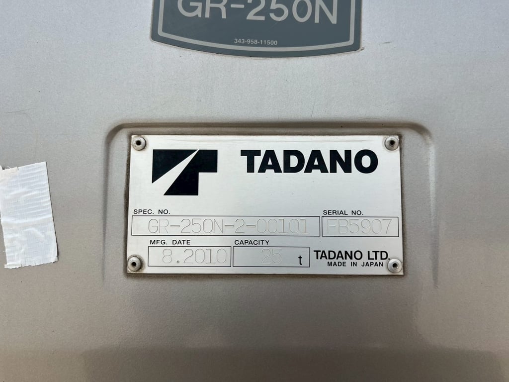 ขายรถเครนญี่ปุ่น TADANO GR250-N2 ขายรถเครนญี่ปุ่น TADANO GR250-N2