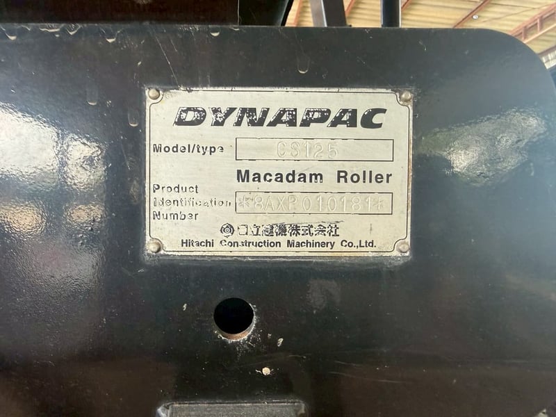 รถบด 3 ล้อเหล็ก Dynapac CS125 สภาพป้ายแดง เอกสารเล่มทะเบียน