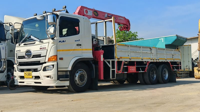 🚧10 ล้อติดเครน HINO VICTOR 260 แรง ปี63 เครน 5 ตัน 