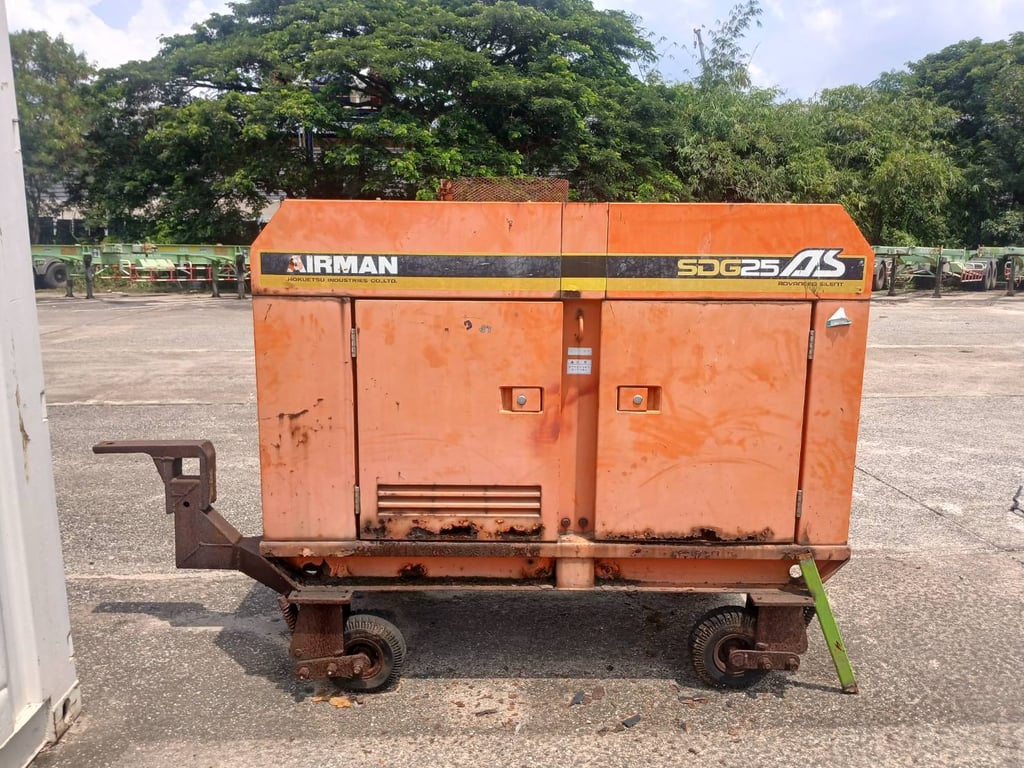 เครื่องปั่นไฟAirman รุ่น SDG25S  กำลังไฟฟ้า ให้กำลังไฟฟ้าหลัก 25 kVA 