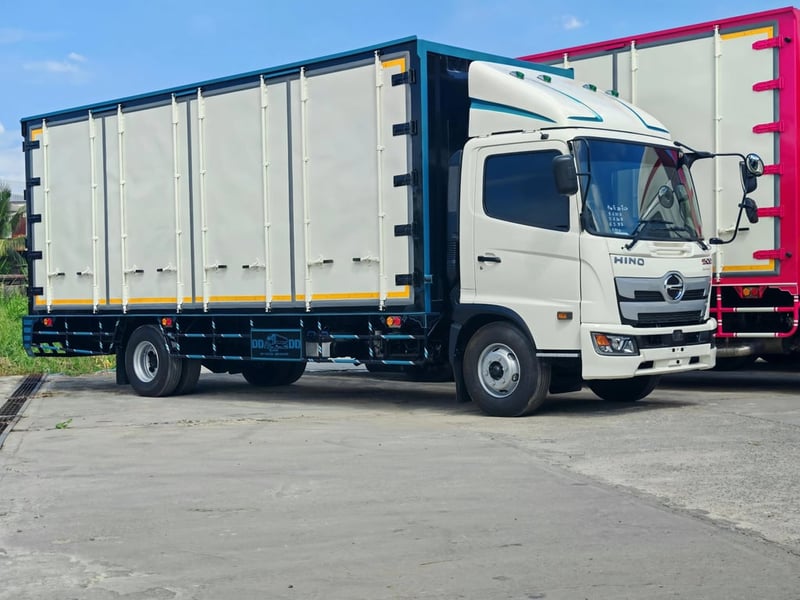 🌟 6 ล้อตู้แห้ง HINO FC9J 210 แรง ปี 64 สภาพ 5 ดาว!