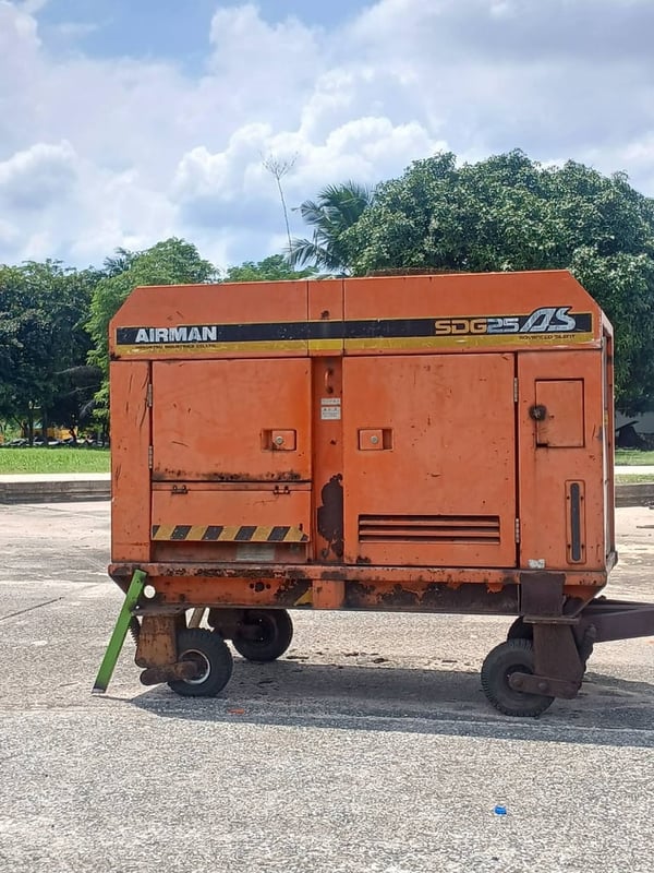 เครื่องปั่นไฟAirman รุ่น SDG25S  กำลังไฟฟ้า ให้กำลังไฟฟ้าหลัก 25 kVA 
