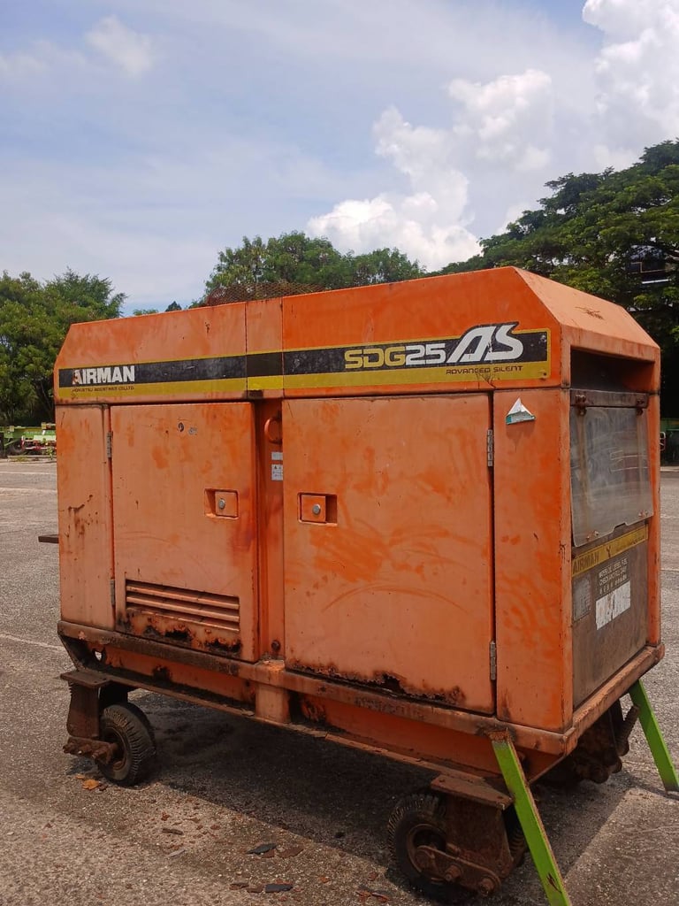เครื่องปั่นไฟAirman รุ่น SDG25S  กำลังไฟฟ้า ให้กำลังไฟฟ้าหลัก 25 kVA 
