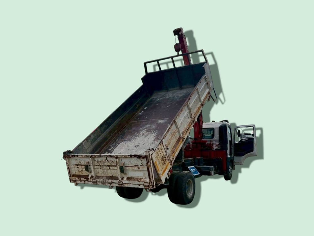 หกล้อดั้มพ์ ติดเครน HINO FC9J 155 แรง ปี63