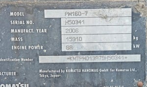 แบคโฮล้อยาง KOMATSU PW160-7 ปี 2006 พร้อมหัวเจาะ! แบคโฮล้อยาง KOMATSU PW160-7 ปี 2006 พร้อมหัวเจาะ!
