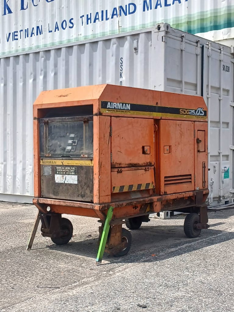 เครื่องปั่นไฟAirman รุ่น SDG25S  กำลังไฟฟ้า ให้กำลังไฟฟ้าหลัก 25 kVA 