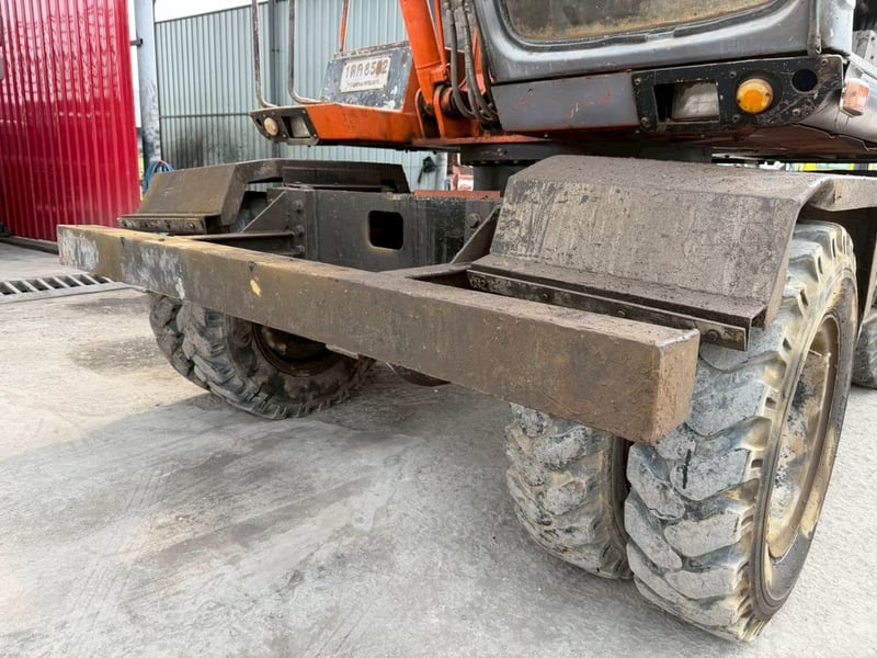 🔥 รถขุดล้อยาง HITACHI EX100WD-3C ไลน์แย็ค 🔥