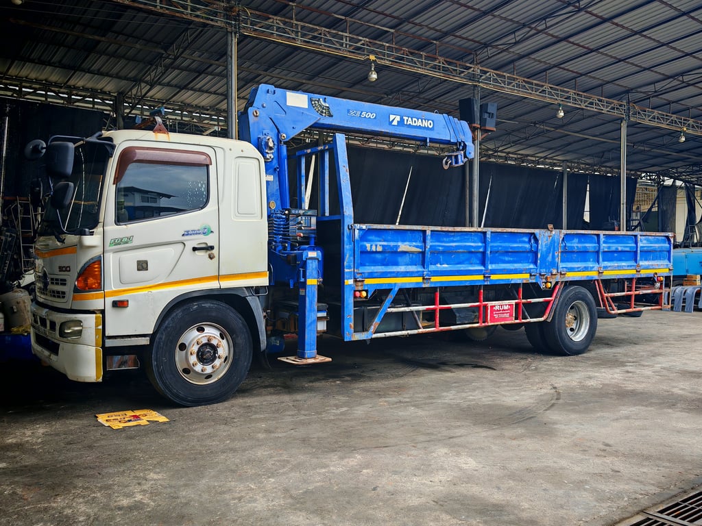 ♨️หกล้อติดเครน HINO FG 212 เครน 5 ตัน 4 ปลอก 
