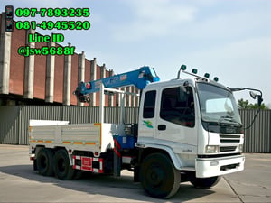♨️10 ล้อ 2 เพลา ติดเครน 5.5 ตัน ISUZU FVZ 200 แรง