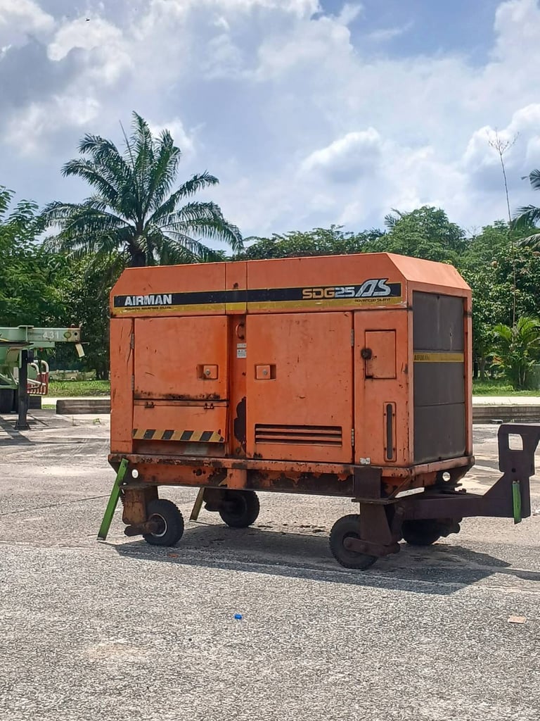 เครื่องปั่นไฟAirman รุ่น SDG25S  กำลังไฟฟ้า ให้กำลังไฟฟ้าหลัก 25 kVA 