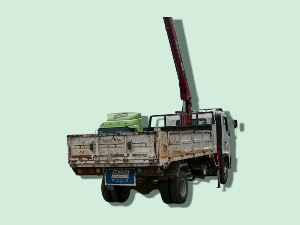หกล้อดั้มพ์ ติดเครน HINO FC9J 155 แรง ปี63