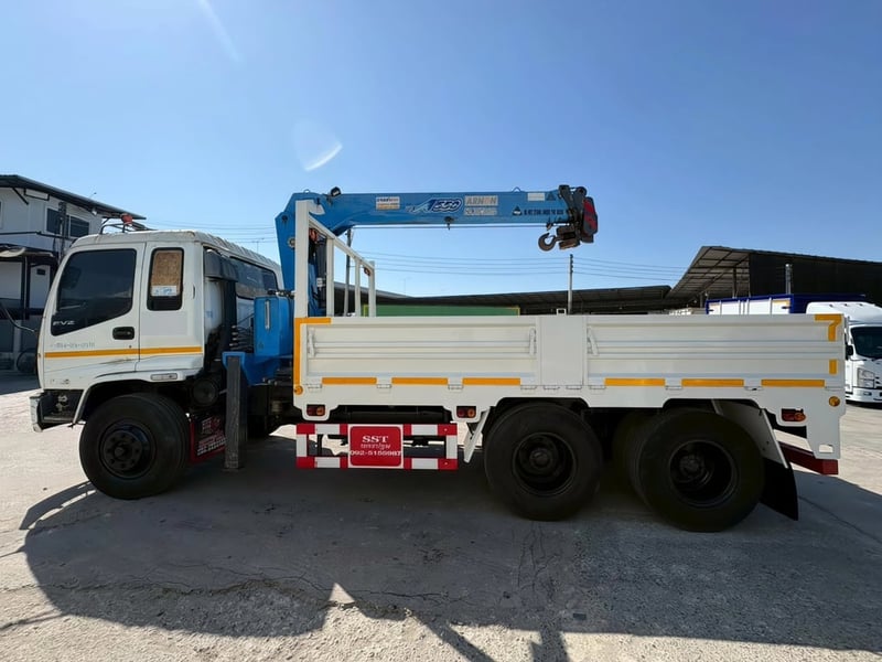 ♨️10 ล้อ 2 เพลา ติดเครน 5.5 ตัน ISUZU FVZ 200 แรง