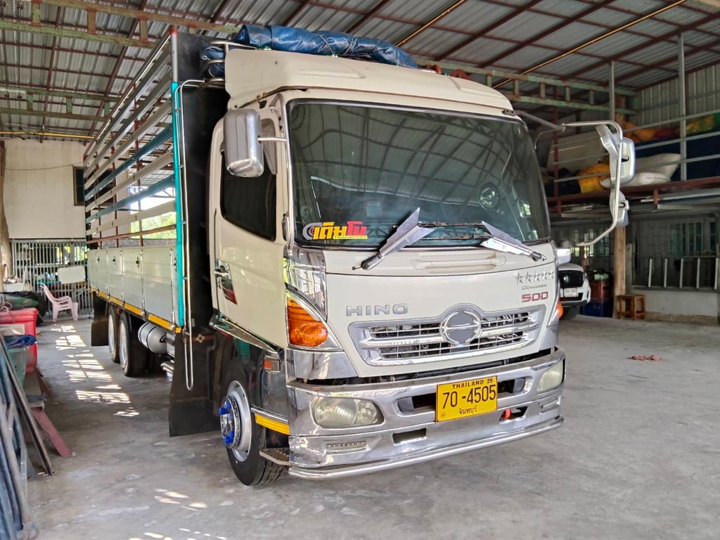 HINO FC 175แรงม้า รถบรรทุก 6ล้อ กระบะคอกสูง ปี2016 เลขไมล์น้อยกว่า 500,000 กม.