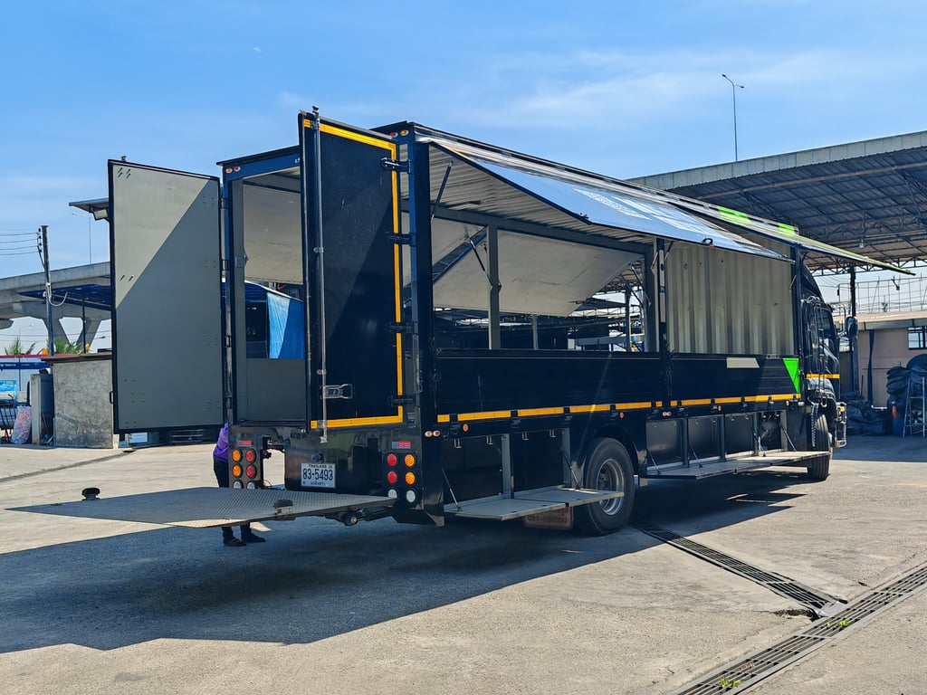 🚚 6 ล้อตู้เปิดข้าง(ปีกนก) ISUZU FTR 240 แรง ปี 65 (พร้อมลิฟท์ท้าย!) 🚚 6 ล้อตู้เปิดข้าง(ปีกนก) ISUZU FTR 240 แรง ปี 65 (พร้อมลิฟท์ท้าย!)