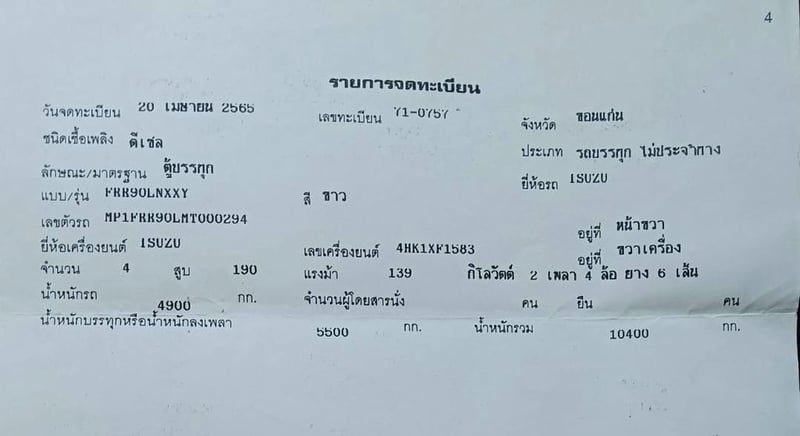 ขายรถหกล้อ ISUZU FRR 190 แรงม้า ปี 65 ตู้ 3 บาน ขายรถหกล้อ ISUZU FRR 190 แรงม้า ปี 65 ตู้ 3 บาน