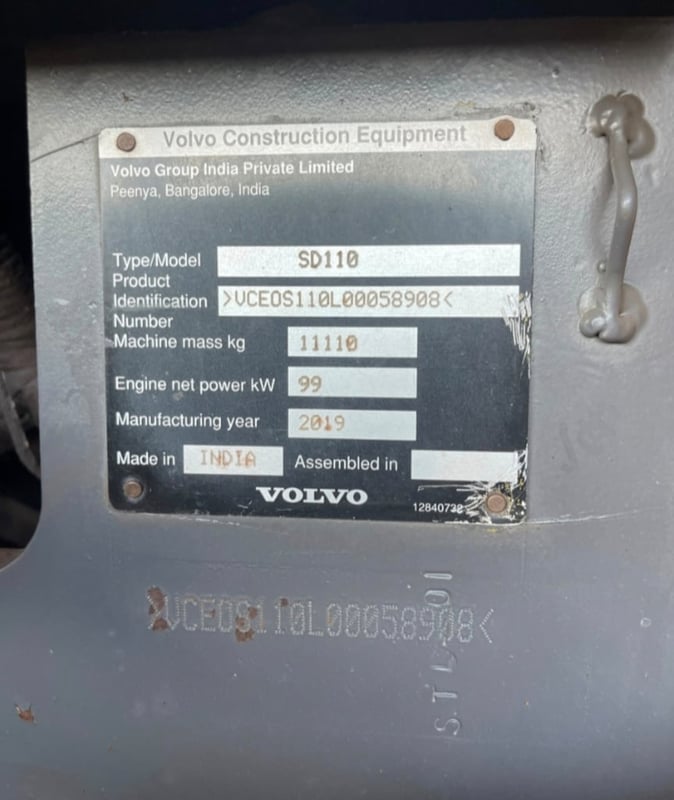 รถบดสั่นสะเทือน VOLVO SD110 สภาพพร้อมลุย ​ประหยัดน้ำมันเป็นเลิศ บดอัดแน่น งานเสร็จไวแน่นอน