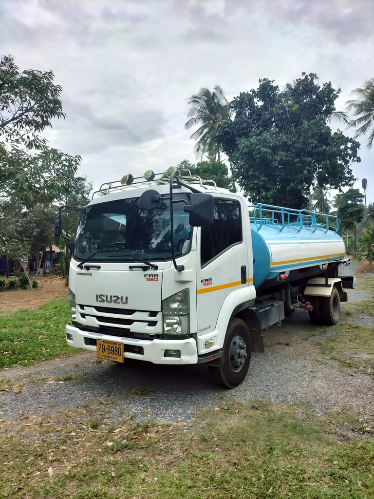 💦 รถแทงก์น้ำ ISUZU FRR 190 แรง ปี 62 พร้อมใช้ทันที!