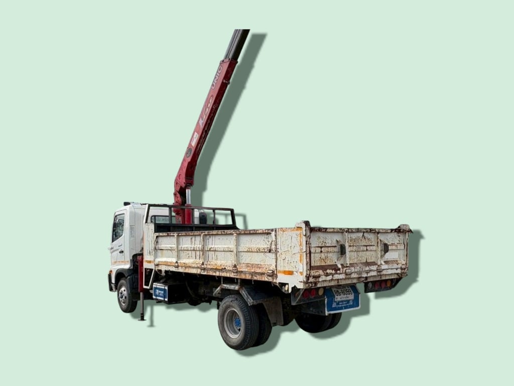 หกล้อดั้มพ์ ติดเครน HINO FC9J 155 แรง ปี63